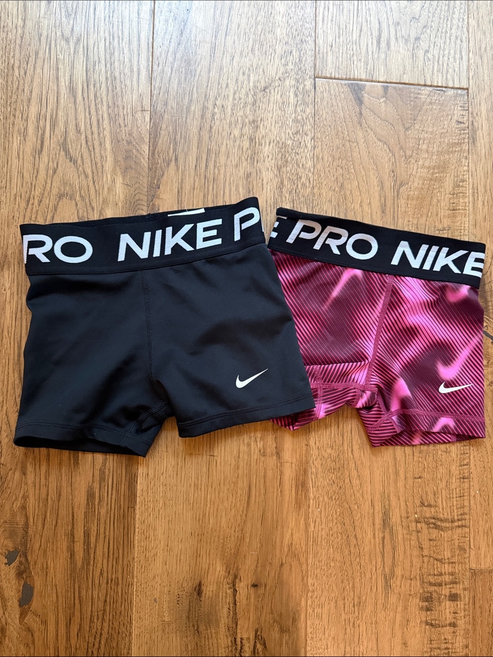 Nike Kids' Pro Compression Shorts — Black & Magenta